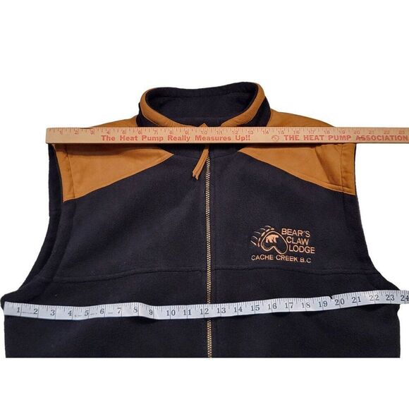 Vintage EXP Designs Fleece Vest Men Sz L Bear's Claw Lodge Embroidered Full Zip - Picture 4 of 6